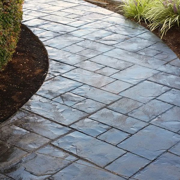 stamped concrete path walkway sidewalk